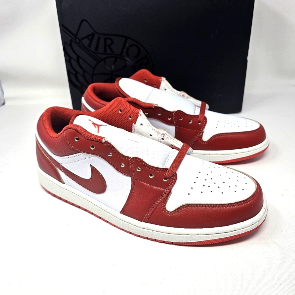 New Nike Air Jordan 1 Low SE White‎ Dune Red Lobster FJ3459-160 Men's Size 11.